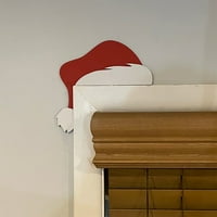 Xmas door Corner Ornament Santa Snowman Božićni šešir Dizajn za čitanje dnevne sobe
