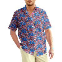 4. jula muške havajske majice USA Nacionalna majica nazorna majica kratkih rukava dnevni vrhovi ulična