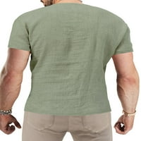 Luxplum muns majica V izrez ljetni vrhovi čvrsti boja T majice casual pulover plaža bluza svijetlo zelena