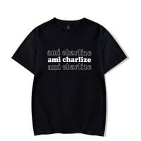 AMI Charlize Merch majica kratki rukav modni tiskani logotip novi pamučni ljetni tee