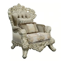 Benjara Esen stolica, skeled cvjetni rezbari, pomičene noge, smola, zlato