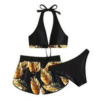FESFESFES bikinis za žene Halter CAT i kupaći kostim bikini V izrez Twimsuit set trodijelnog plivanja