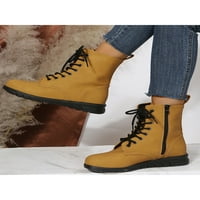 Difumos dame otporne na klizanje Organi kratki džemski čizme cipele s ravnim gležnjače šetajući modni žuti 9