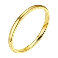 Cara Lady Wedding Band u titanijumskim prstenom za vjenčani prsten za angažman prsten zlato 7