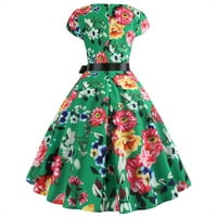 Floralna haljina za žene plus veličine Hladno ramena tropska proreza ljetna maxi haljina