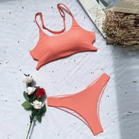Finelylove kupaći kostimi podstavljeni sport BRA Style Bikini ružičasta S