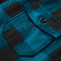 Larisalt flanel jakne za muškarce, jakne Fuzzy Sherpa Dukseri Dugme dole pulover kaputi Zapadni vintage