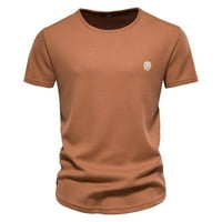 Ležerna majica za vez za muške okrugle izrezom Solidna boja Sportska osnovna donja košulja