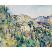 Cezanne, Paul Black Moderni uokvireni muzej umjetnički print pod nazivom - pogled na Domaine Saint-Josephâ