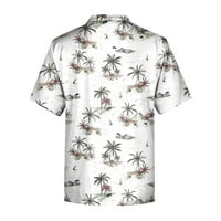HHEI_K Polo majice Plus filetirani piling radne uniforme vrhovi za muškarce Cross V-izrez kratki rukav za zabavu T-majice Radna odjeća sa džepovima