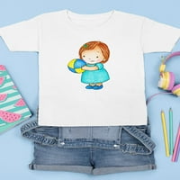 Djevojka koja drži kugličnu majicu Juniors -image by Shutterstock, X-Veliki