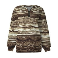 Pleece pulover Duks pulover grafički ženski V izrez Drop ramena zimski kapuljač plus veličina Pola zatvarala