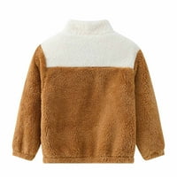 Sdjma Toddler Baby Boys Slatka moda Solidna boja Zimska kapuljača Držite toplu pamučnu odjeću gustu