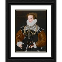 George Gower Black Ornate uokviren dvostruki matted muzej umjetnosti tiskani: Lady Philippa Condingsby