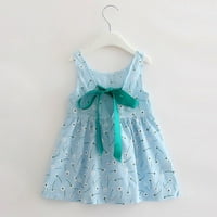 Verpetridure Toddler Baby Girls Ljetne rođendane haljine za djecu cvjetne printom bez rukava bez rukava