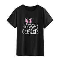 Prodajne majice za ženske majice kratkih rukava Crewneck Cosy bluza Casual Basic Happy Uskršnje slovo