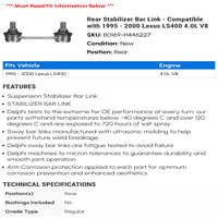 Link za stražnju stabilizator - kompatibilan sa - LS 4.0L V 1999