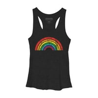 Rainbow LGTB Gay Pride Parade Poklon Idea Womens Royal Heather Blue Graphic Racerback Tank Top - Dizajn