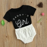 Jedno otvaranje dvodijelnog košulja za djevojčice za djecu s kratkim rukavima + kratke hlače
