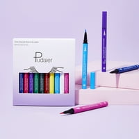 BIPLUT SET Eyeliner olovka Glitter Vodootporan Prirodni ekstrakt Neon White Matte Tekuće olovka za olovku za žensko