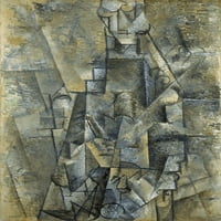 Pablo Picasso - L'Homme a la Clarinette Poster 11.5 17.5 laminiran