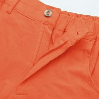 Puuawkoer ženske ležerne džepove sa čvrstim bojama zatvarač elastične tastere za hlače duge pantalone Ležerne opreme za žene hlače