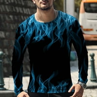 Muška 3D novost Grafika Print majica Digitalni uzorak Crewneck Dugi rukav pad vrhova unise dnevnih bluza