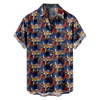 4. jula muške havajske majice USA Nacionalna zastava majica grafički košulja dnevni kratkih rukava odjeća