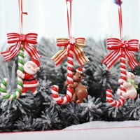Božićni lilopop ukras - Santa, snjegović i elk božićni bombonski polimerni ukras, božićni ukrasni Candy