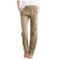 Široke pantalone za žene za žene Ženske hlače Ženska elastična visoka struka Lagana labava Ležerne prilike