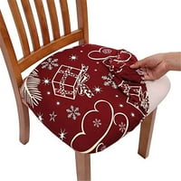Tutunaumwim zimska stolica pokriva stolica za blagovaonicu štitnik za zaštitu s klipovima Božićne ukrašavanje