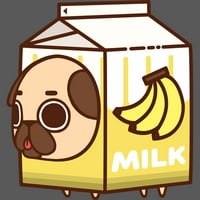 Puglie banana mlijeko Atletski heather krem ​​grafički grafički duks posade - dizajn ljudi m