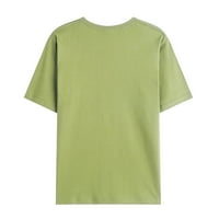 Uorcsa Plus size Bluousy casual scros cvjetni printuje popularno za odmor ljeto posada pulover muške majice zelena