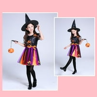 Kreacije Halloween Child Girl Cumkin Tutu kostim sa šeširom za djecu, naplatnici Halloween prerušiti se, igra uloga