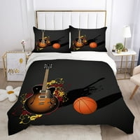 Poklopac poklopca gitare i košarke sa jastukom crnim kućnim tekstilom Modne posteljine, Kalifornija