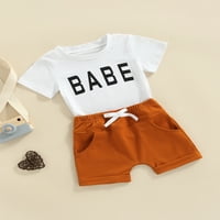 Musuos Baby ljetne odjeće, majice s kratkim rukavima, majice + klot prednje kratke hlače