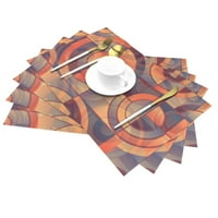 Tkani placemi, šareni apstraktni geometrijski ispis otporan na mrlje protiv klizanja za kuhinjski stol