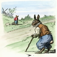 Harris: Ujak Remus, 1895. Nbrer Rabbit i Brer Fox. Crtež olovke i mastila Arthur Burdett Frost za drugo
