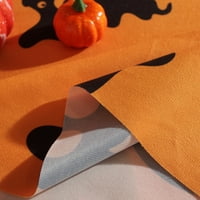 Sunitor Halloween Stolcloth bundeve Ghost Print okrugli kafe Stolni poklopac za kućno trpezarijski restoran