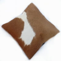 Ukrasna ručno rađena koža prirodna kosa na kožnom ukrasnom jastuku Cover-351