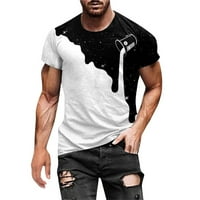 Okrugli vrat Modni vrhovi kratkih rukava za muškarce muške ljetne košulje 3D digitalni uzorak ispis