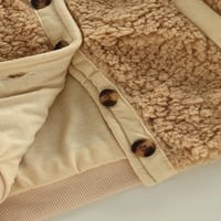 Sunitorski baby zimski kaput dugačak duglom s dugim rukavima - janjeći jagnje od janjećeg runa topla gornja odjeća
