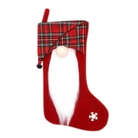 Božićna carinjenje božićni ukrasi beard plairani šešir bezsečnih lutka božićne čarape krevetore za poklon