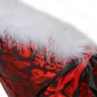 Inevnen božićni korzet Santa donje rublje za žene Cosplay kostim perja Bustier Corset Top