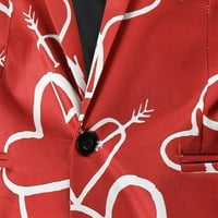 Muški modni blužečici dugmeta Jakna Ležerne prilike, kaputi za kaput od ispisano jedno odijelo Rever