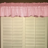 Sheer Organza prozor Valance Wide Pink