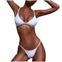 Cotonie Womens Brazilski Thong Bikini setovi visokog košulja V izrez Top kupaći kupaći kostimi