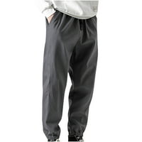 tklpehg muške teretne hlače duge hlače modna casual solid boja klasična odvojena opuštena fit radna