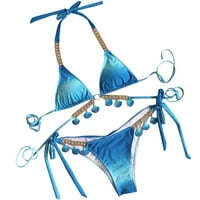Giligiliso Womens Bikinis kupaći kostimi za čišćenje dame Modni gradijent Soild Tankeni set kupaći kostim