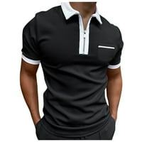 Beeyaso muns ljetni džepne ploče rever majica Muški patentni košulja fit casual kratkih rukava Golf vrhovi m